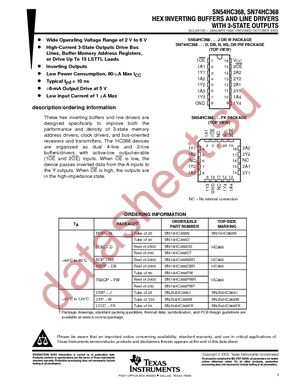 SN74HC368PWT datasheet  